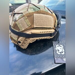 Tactical Airsoft Helmet W/ Trigis One Cover & Goggles